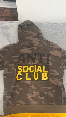 anit social club hoodie size large