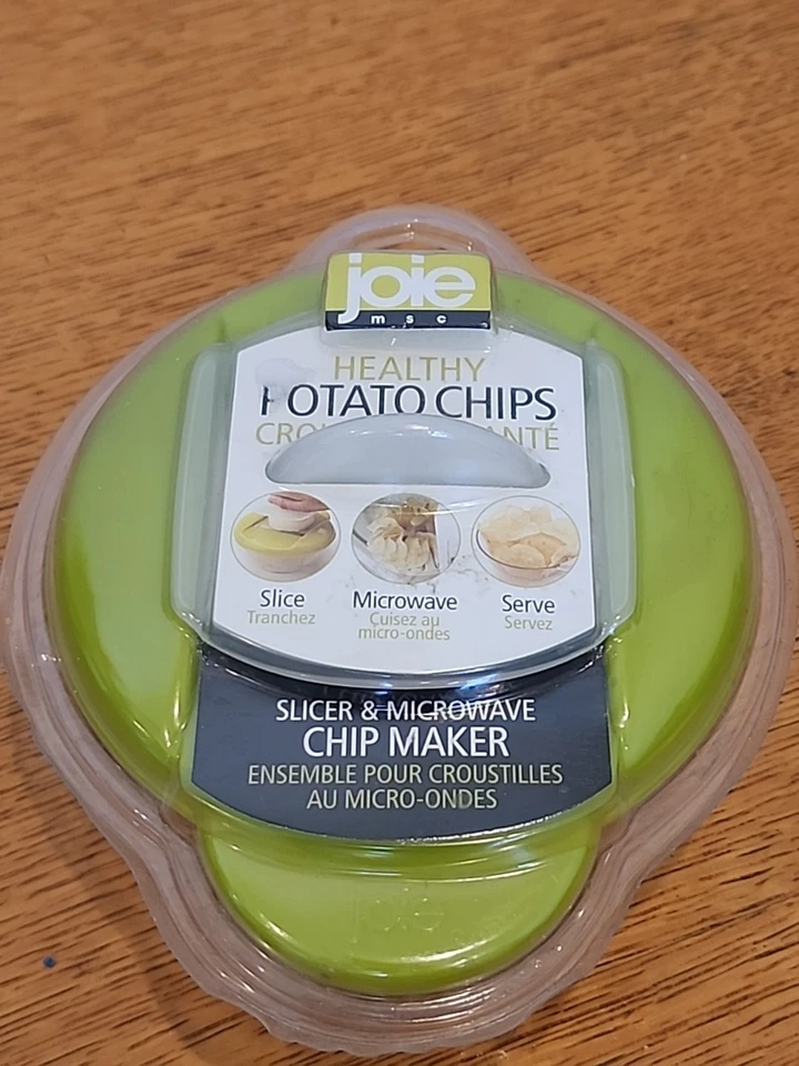 Joie Healthy Microwave Potato Chip Maker Slicer Cooker Green Lid New Sealed - Image 3 of 3