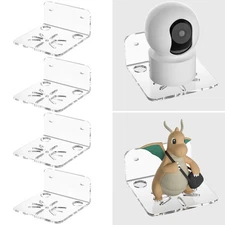 Clear Acrylic Wall Shelf 4 Pack for Surveillance Cameras, Smart Security Came...