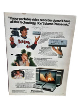 1982 Panasonic VHS Video Recorder Reggie Jackson Angels Vintage Print Ad