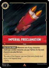 x1 Imperial Proclamation - 131/204 - Rare Lorcana DLC04 Ursula's Return M/NM