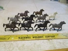 VTG Lot White Black 54mm Horses Marx Ideal Lido MPC Cowboy Indians Cavalry A21