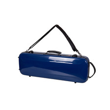 Crossrock Fiberglass Oblong Case fits 4/4 Full-Size Violin,TSA lock-Navy Blue