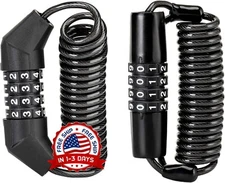 Candado para casco de bicicleta, candado retráctil para equipaje, 2 unidades NEW