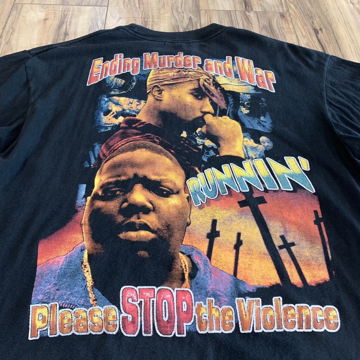 Vintage 90s Tupac 2PAC & Biggie Notorious B.I.G. Rap Tee T Vintage 90s Tupac 2PAC & Biggie Notorious B.I.G. Rap Tee T