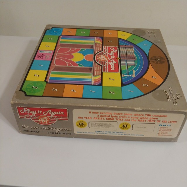 Vintage 1985 Play It Again Jukebox Board Game Trivia 100 Complete Very