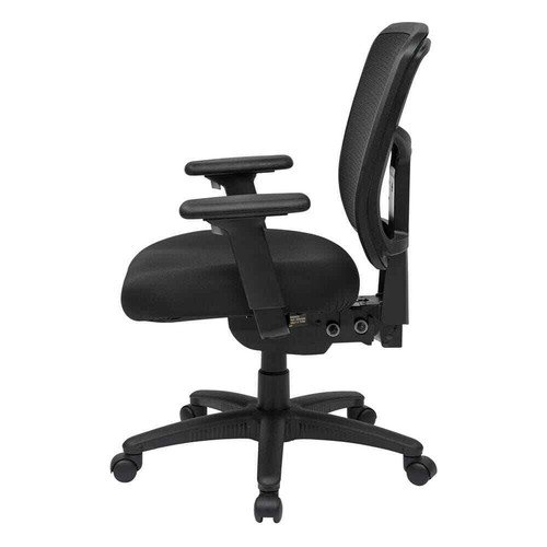 26.5 in. Width Big and Tall Black Fabric Task Chair with Swivel Seat - Picture 2 of 5