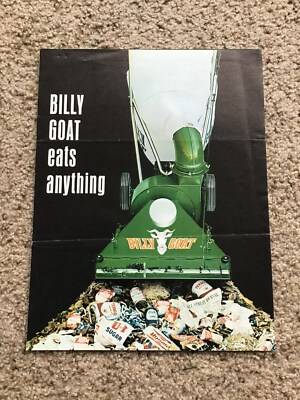 1969  Billy Goat   cleanup  equipment,  original sales literature.