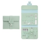 16Pcs Stainless Steel Nail Clipper Set Manicure Pedicure Care Tools Kit Green