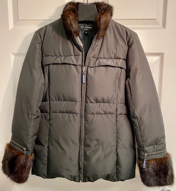 St john fur coat top