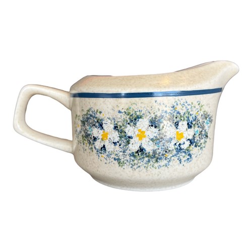 Lenox Temperware Dewdrop Creamer Daisy Floral Blue Freezer To Oven 10oz USA - Picture 4 of 7