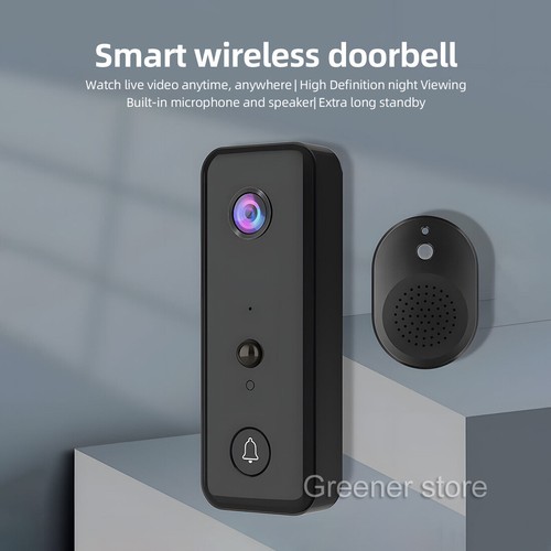 Wireless 2.4G WiFi Video Doorbell Camera with Chime Ringer PIR Human Detect - Picture 2 of 11