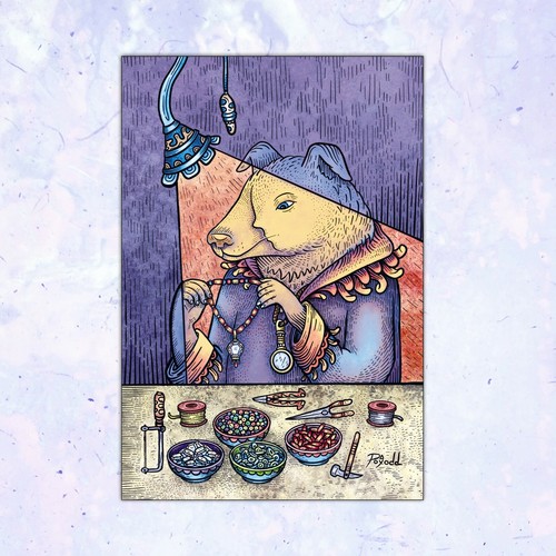 Postales - Mini Impresión Artística - Divertidas, únicas, artísticas, animales, tema de la naturaleza. - Imagen 19 de 29