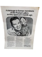 1975 Buffalo Bob Hoody Doody Metropolitan Life Original Print Ad vintage 70s