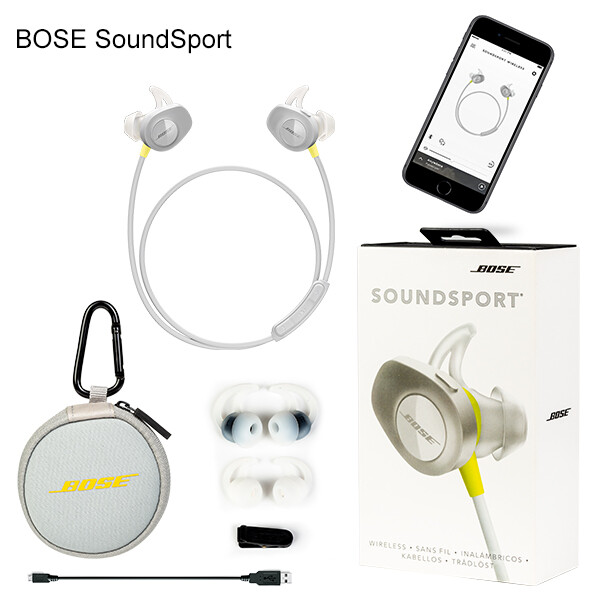 Bose SoundSport Wireless Bluetooth Headphones Citron Charging Case for sale  online | eBay