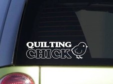 Quilting Chick J194 8 inch wide Sticker quilt decal