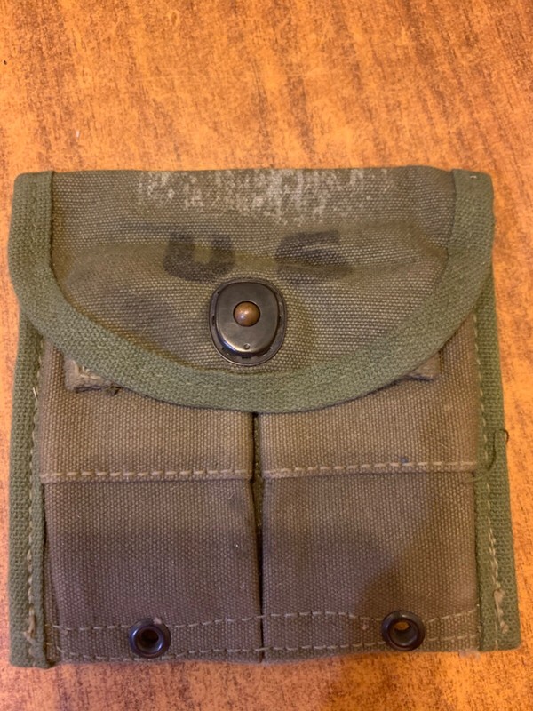 ORIGINAL G.I. KOREAN WAR M1 CARBINE WEB BELT POUCH