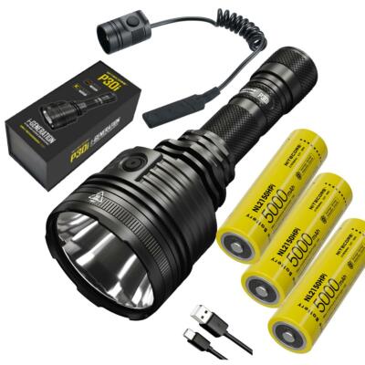 NITECORE P30i USB Rechargeable Flashlight w/2x Extra NL2150HPi