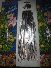 1 German Metal Foil Christmas Tree Tinsel Lametta Icicles Silver Rain  Aluminum