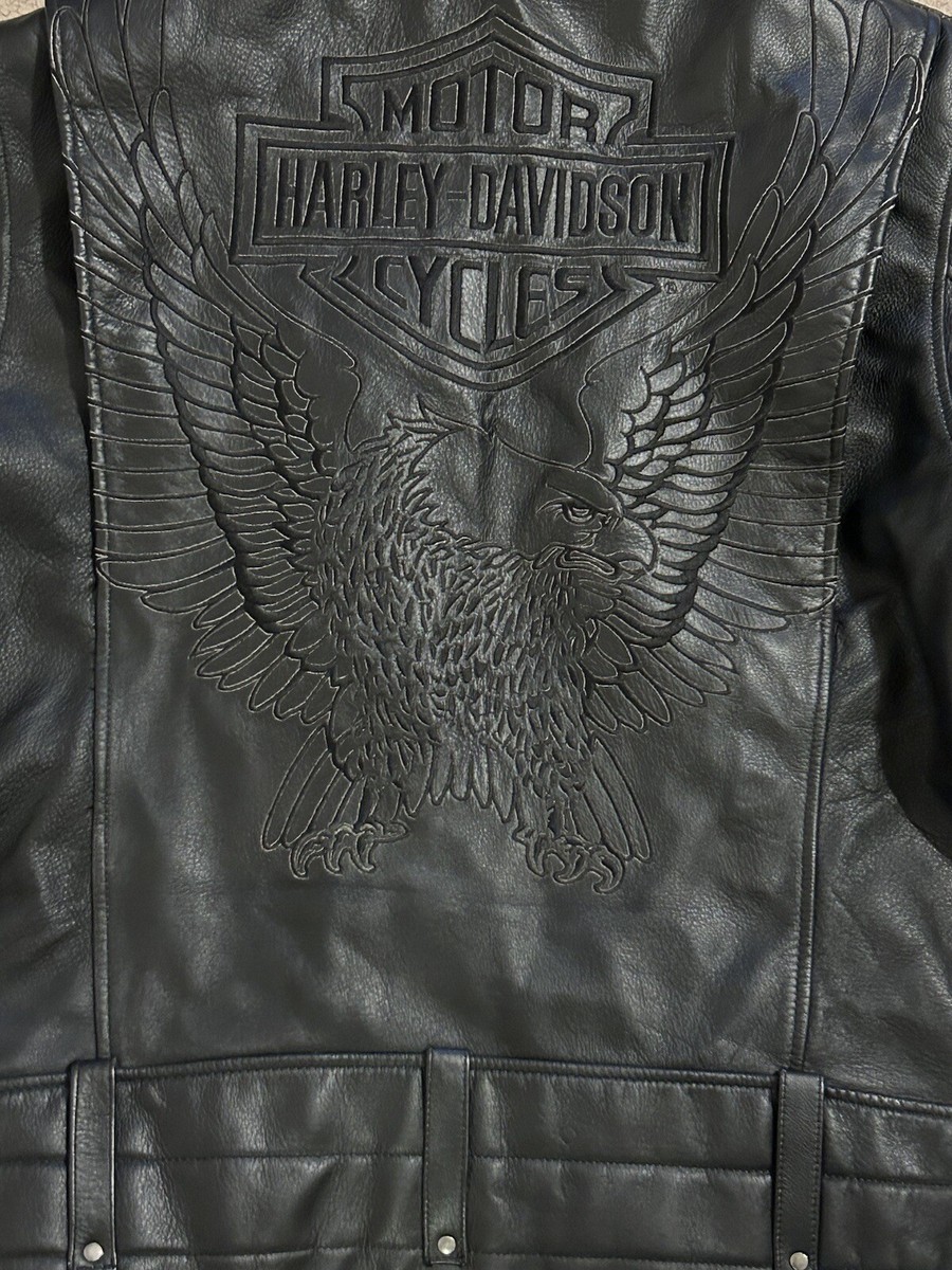 ジャケット・アウター 90s Harley-Davidson single riders eagle Vintage 90's Harley Davidson Eagle Leather Jacket