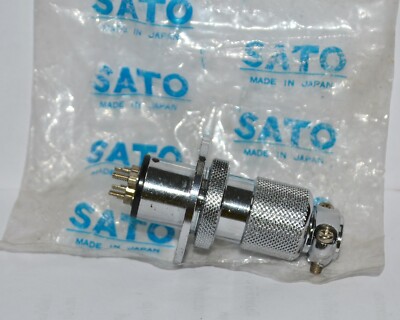1 Set vintage SATO PART 4 Pin Chassis Connector plug Locking Male