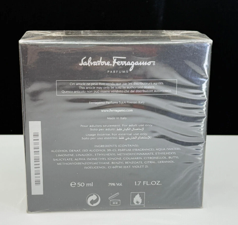 Salvatore Ferragamo Negro Eau de Toilette Spray Natural 1.7 OZ Nuevo en Caja Foto 3 de 4