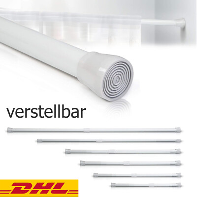Gardinenstange Als Klemmstange Für Tür Oder Fenster – Weiß, Verstellbar Von 60 Bis 90 Cm, Ohne Bohren