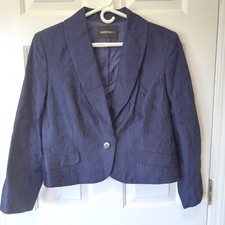 LAFAYETTE 148 Women's Navy Wool Blend Blazer Jacker Career Casual Everyday 14