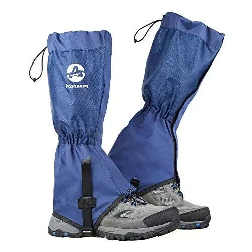 Leg Gaiters Waterproof and Adjustable Snow Boot Gaiters One Size Fits All Blue - Picture 1 of 6