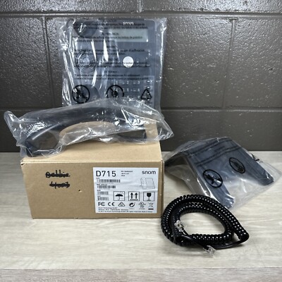 VOIP Snom D715 New in Box, desk mount, Head set and cord, NO power supply 
