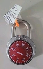 Master Lock Combination Lock Padlock Red FREE SHIPPING 