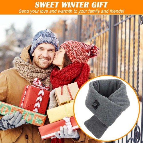 Electric Heated Scarf USB Rechargeable Neck Heating Pad Winter Warmer Wrap Shawl - Picture 8 of 11