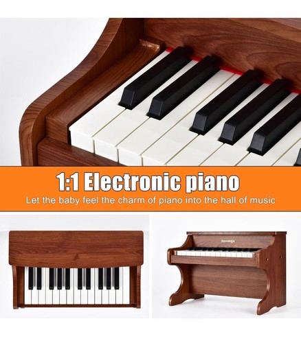 Juguetes de teclado de piano para niños JUYOUNGA - Piano digital de madera de 25 teclas para niños,... - Imagen 4 de 7