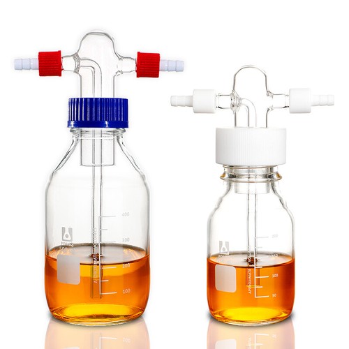 Lab Supply: 100ml-2000ml Gas Washing Bottle Borosilicate Graduated Drechsel GL45 - Picture 7 of 18