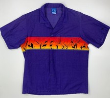 VTG 80s Ocean Pacific OP Hawaiian Aloha Shirt Button Up Size M Bird of Paradise