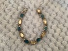 Sterling 7 1/4” Australian Opal Doublet & Golden Mother-of-Pearl Bracelet