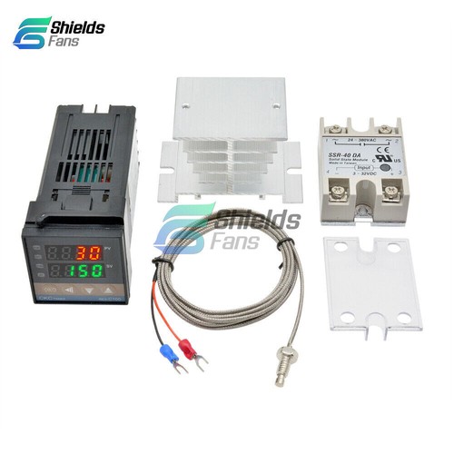 REX-C100 Digital PID Temperaturregler Eingestellt+K Thermoelement+SSR 40DA Relay - Picture 8 of 62