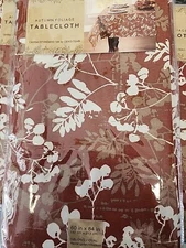 Tablecloth 60" X 84" Stamped Autumn Leaves New Oeko-Tex