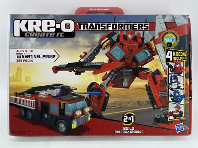 #ad Kre o Transformers Sentinel Prime Build Truck Or Robot Complete W Box W Manual $55.99