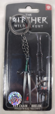 NEW & RARE - Witcher Wild Hunt - Geralt Two Swords Keychain Brelok Video Game