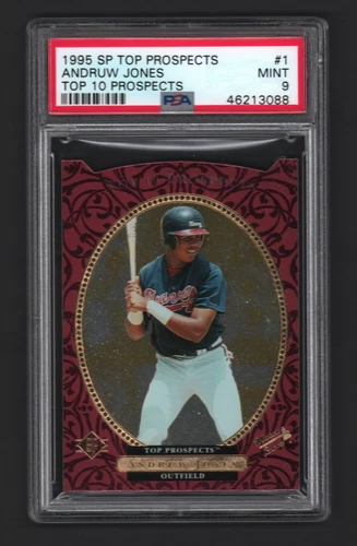 1995 Andruw Jones SP Top Prospects Top 10 Prospects Rookie Card Rc #1 PSA 9