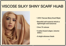 SILKY SHINY Women Maxi Wedding Plain Faux Silk Scarf Hijab Shawl Wrap Elegant 