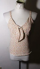 SIENNA SKY Pink Beige Sleeveless Stretch Back Top Size M NWT