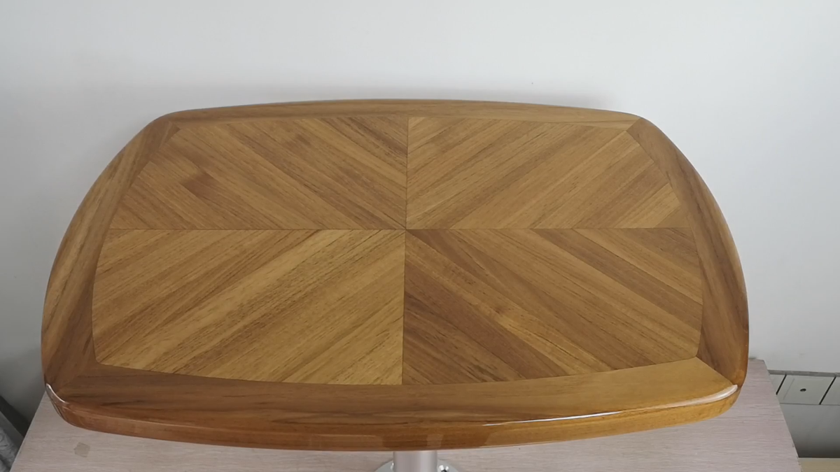 Haut de table en teck en forme de baril bateau SEULEMENT 450 X 600 mm