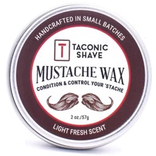 Taconic Shave All Natural Premium Artisan Mustache Wax Mild Fresh Scent 2 oz 