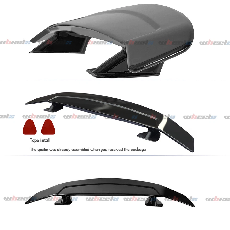 47" Fit Audi A3 S3 RS3 A4 S4 A5 A6 Black Car Rear Trunk Spoiler GT Sport Wing - Image 4 of 4