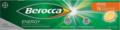 Berocca Energy Vitamin, Orange - 75 Effervescent Tablets | NEW AU FREE SHIPPING - Picture 6 of 11