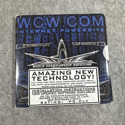 SEALED Vintage WCW.com Internet Powersite Powerdisk Cyber-ring CD-ROM