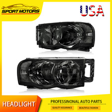 Headlights For 2002-2005 Dodge Ram 1500 2500 3500 Smoke Lens Lamps Left Right Headlights For 2002-2005 Dodge Ram 1500 2500 3500 Smoke Lens Lamps Left Right