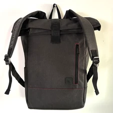 Chipotle Roll Top Backpack Gray Employee Gift Limited Edition Laptop Spell Out